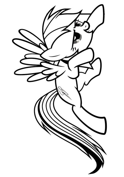 Разукрашки пони Радуга