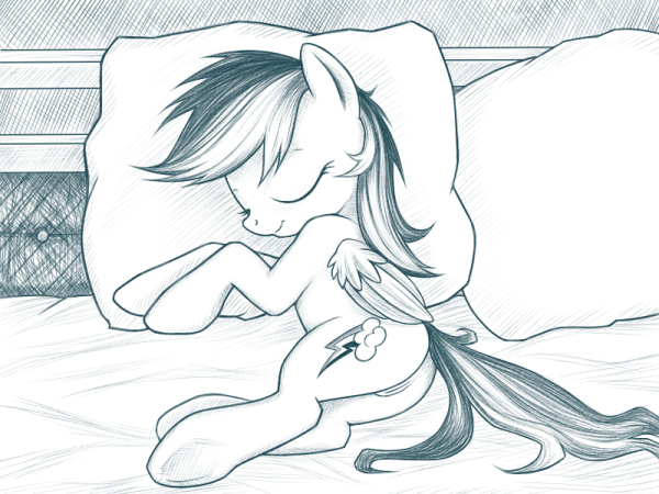 Спящая пони раскраска