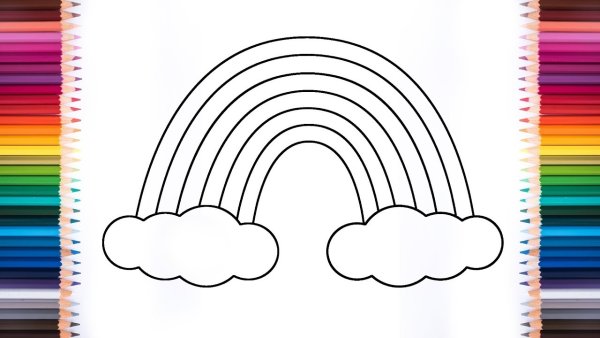Поэтапное рисование радуги