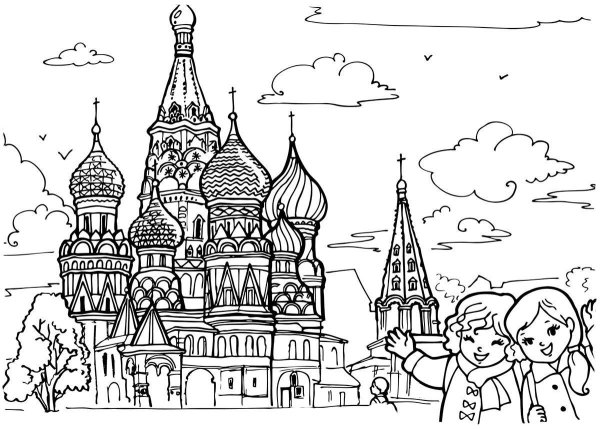 Собор Василия Блаженного контур