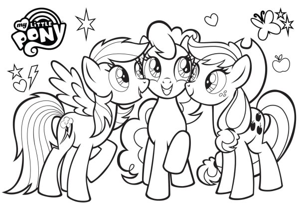 Пинки Пай Искорка раскраска