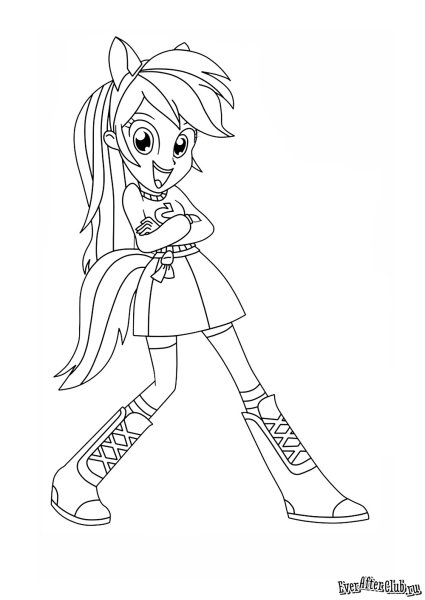 Раскраска Эквестрия герлз Флаттершай
