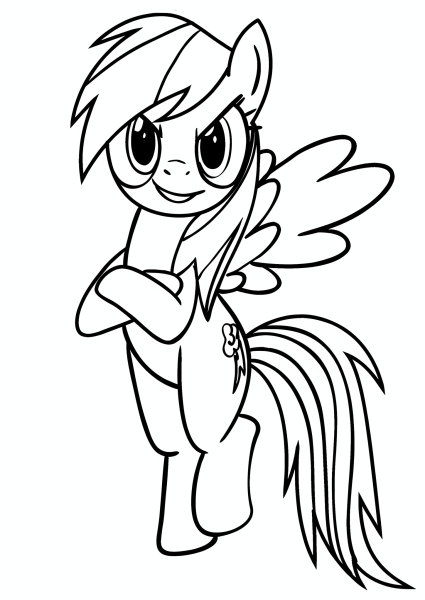 Радуга Дэш раскраска