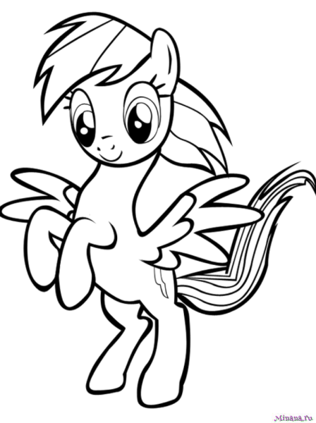 Радуга Дэш раскраска