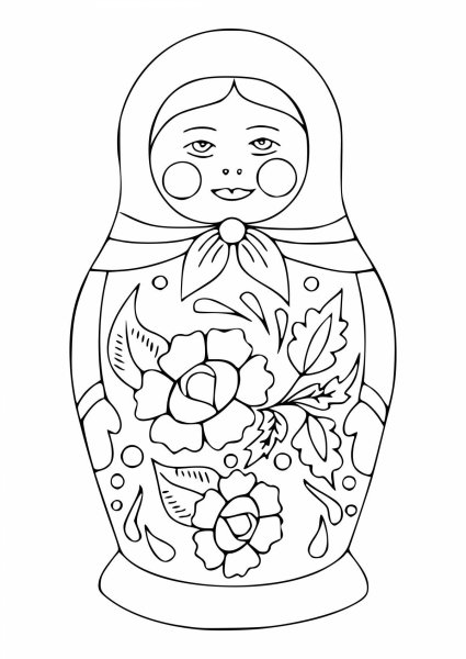 Полхов-Майданская Матрешка раскраска