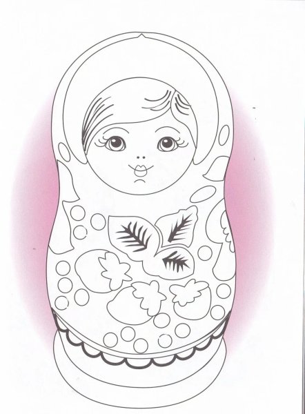Матрешка Полхов Майдан раскраска
