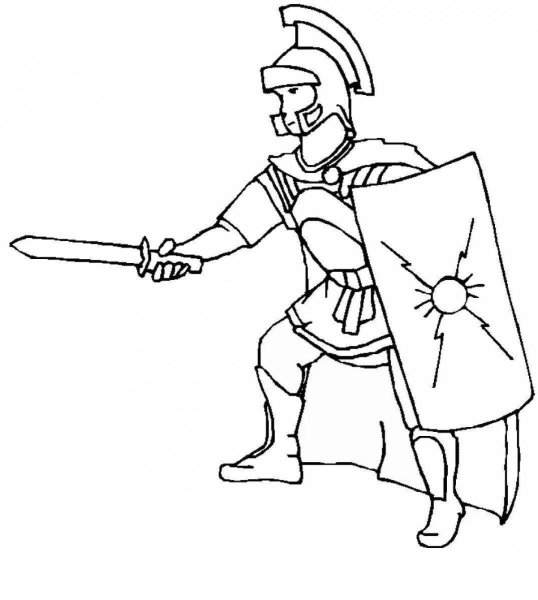 Гладиаторские бои в древнем Риме раскраска