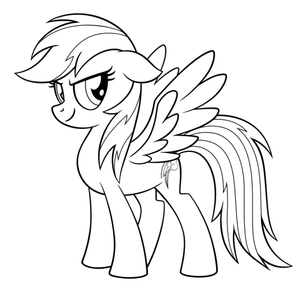 Рейнбоу Дэш раскраска