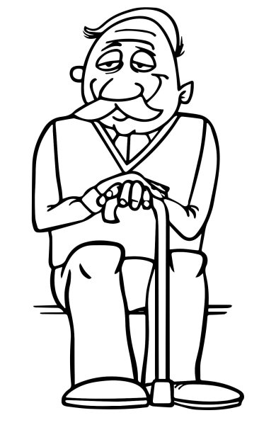 Дедушка рисунок