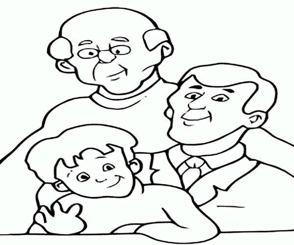 Семейный портрет раскраска