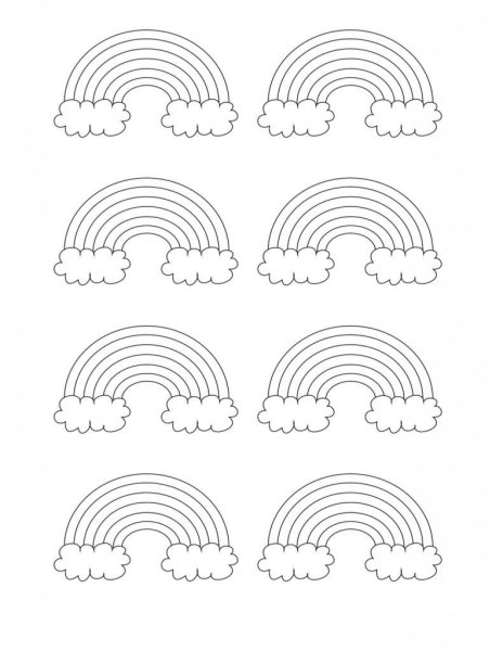 Трафарет маленькой радуги