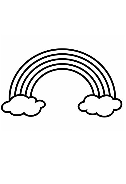 Раскраска Радуга маленькая