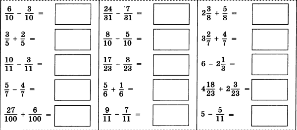 Сложение и вычитание десятичных дробей раскраска