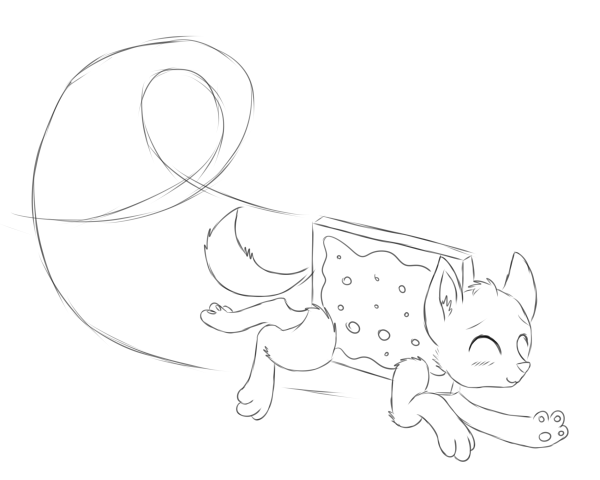 Нян Кэт раскраска