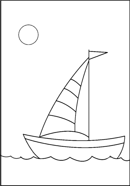 Парусник раскраска