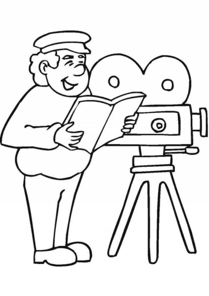 Режиссер раскраска