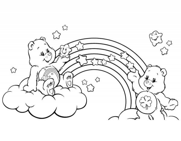 Радуга раскраска для детей