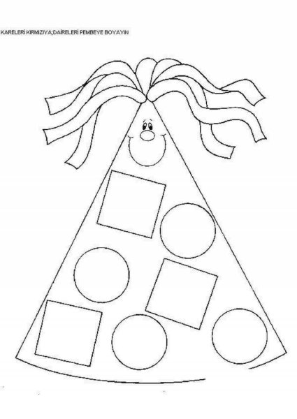 Геометрические фигуры для детей раскраска