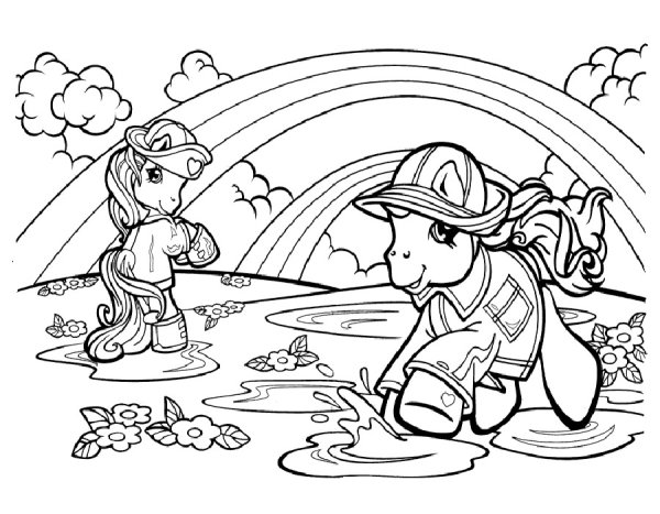 Раскраски для девочек Радуга