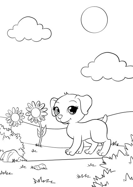 Раскраска "котята и щенята"