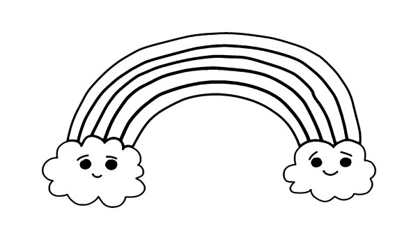 Радуга для раскрашивания