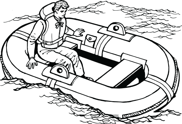 Лодка раскраска для детей