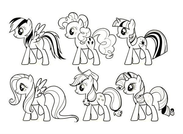 My little Pony раскраска