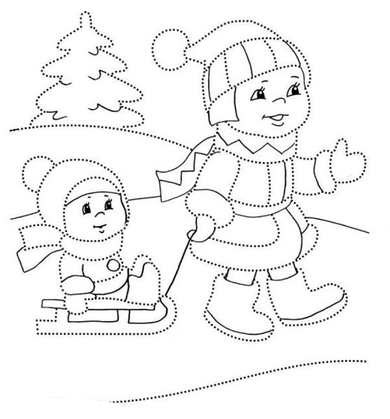 Зимние раскраски для детей