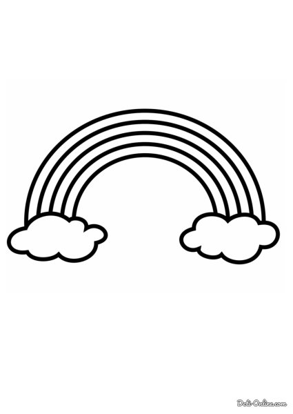 Раскраска Радуга маленькая