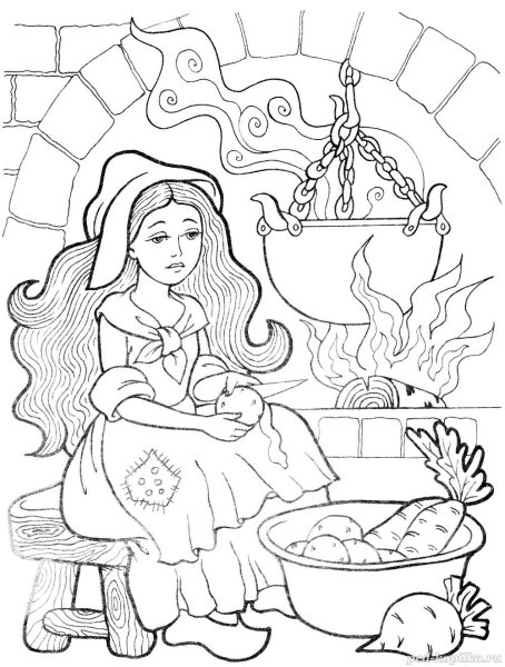 Ш Перро Золушка раскраска