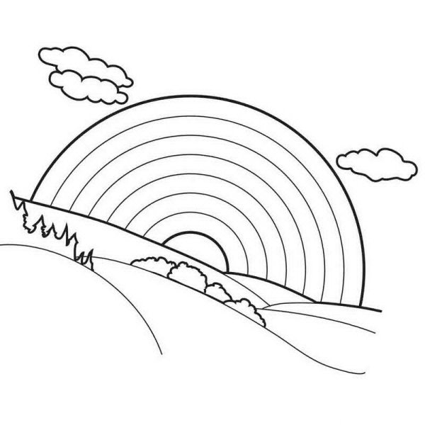 Раскраска море Радуга