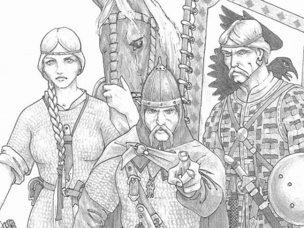 Славяне рисунок карандашом