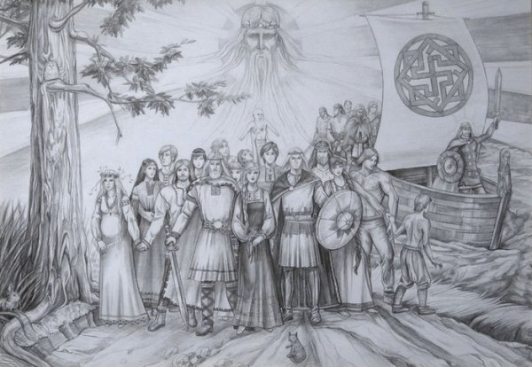 Славяне рисунок