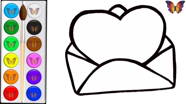 Мультик как рисовать сердечко для детей