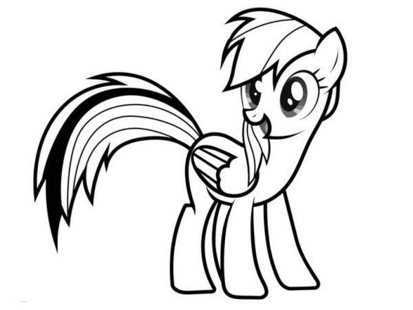 Рейнбоу Дэш раскраска