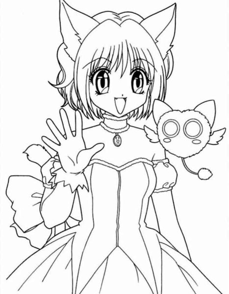 Раскраски аниме Токио мяу мяу