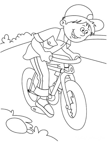 Велосипед раскраска для детей