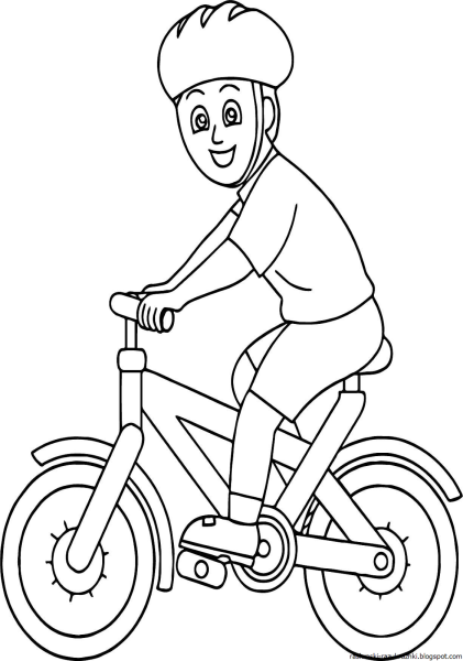Велосипед раскраска для детей