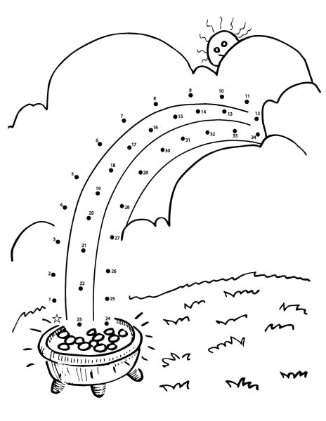 Рисование по точкам Радуга