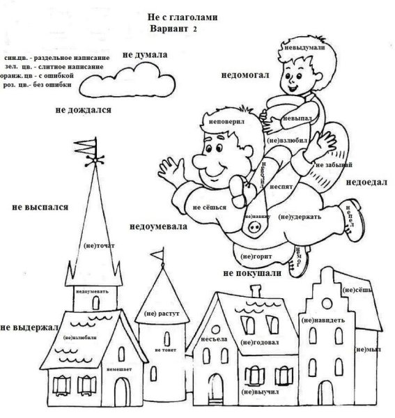 Раскраска глаголы