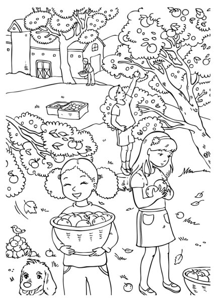 Раскраски осень для детского сада