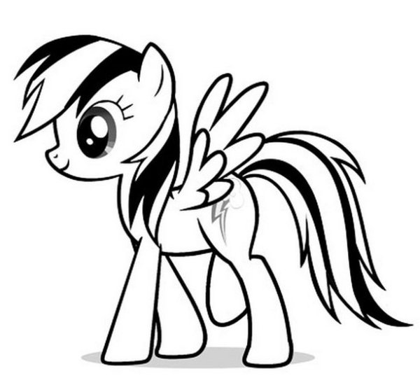 Картинки Радуга раскраска пони