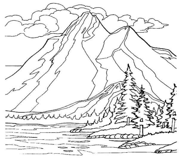 Раскраска горы