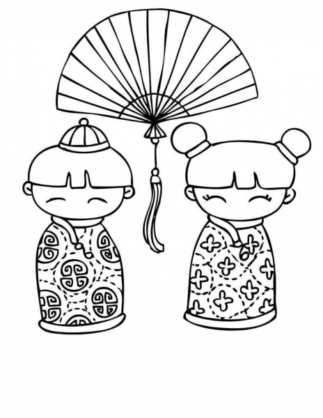 Китайский фонарик раскраска