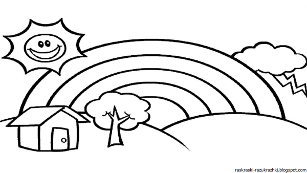 Радуга для раскрашивания