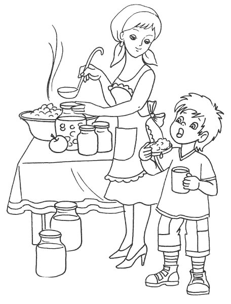 Мама раскраска для детей