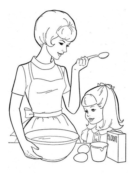 Готовка раскраска