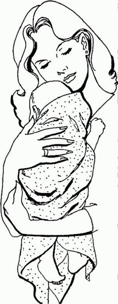 Мама раскраска для детей