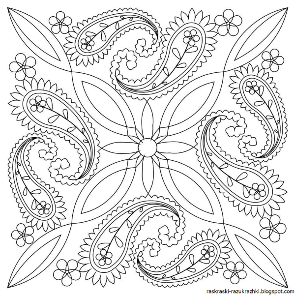 Орнаменты. Раскраска