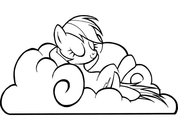 My little Pony раскраска Радуга Дэш